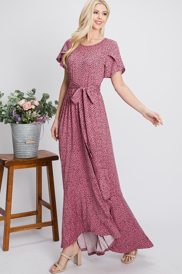 Pink Cheetah Print Maxi Dress – Wild ...